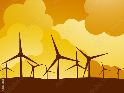 wind turbine farm