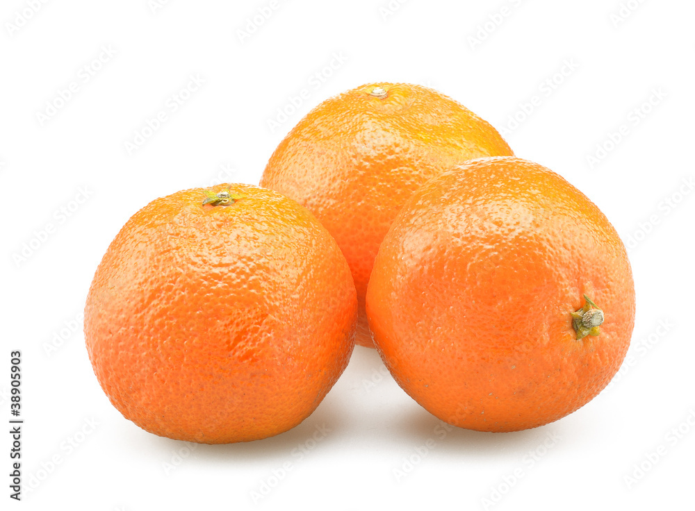 fresh oranges isolated