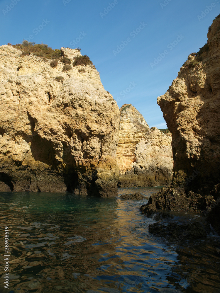 Algarve coast between Lagos and the Cap Vincent