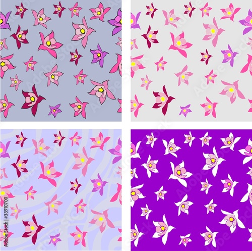 Aquilegia Flower Seamless Texture