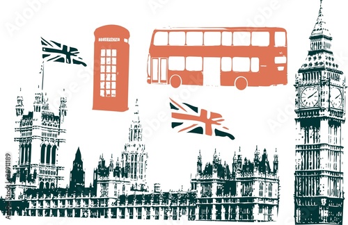 silhouettes of london sigtseeings
