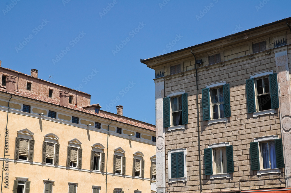 Historical Palaces. Ferrara. Emilia-Romagna. Italy.
