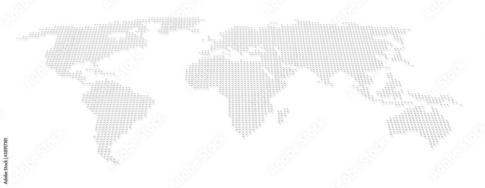 Naklejka Świat, mapa punktowa atlasu