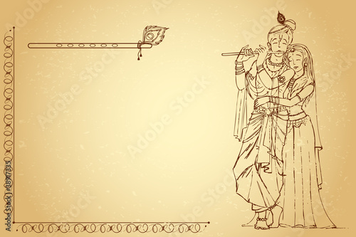 Radha Krishna on Paper