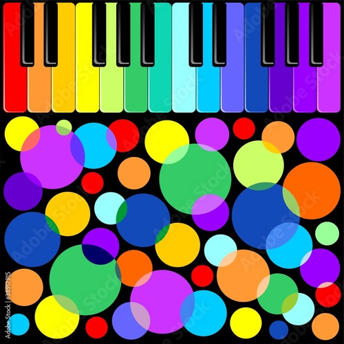 Tastiera Festa in Musica-Keyboard Music Party-Vector