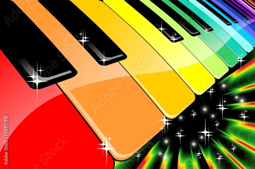 Tastiera Arcobaleno Festa in Musica-Rainbow Keyboard Music Party