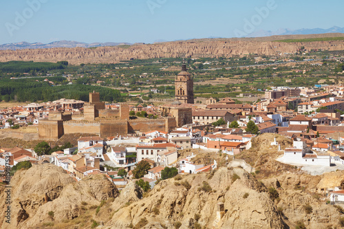 aeial view of Guadix town, province of Granada, Spain