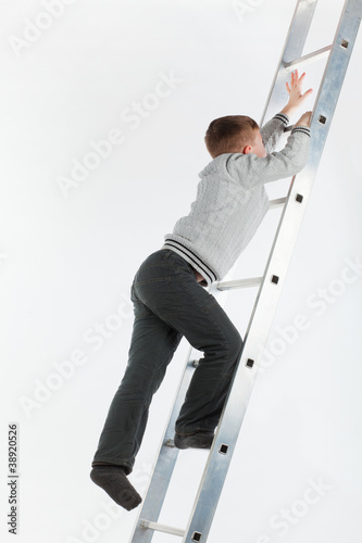 boy on the stairs