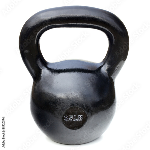 black shiny heavy kettlebell