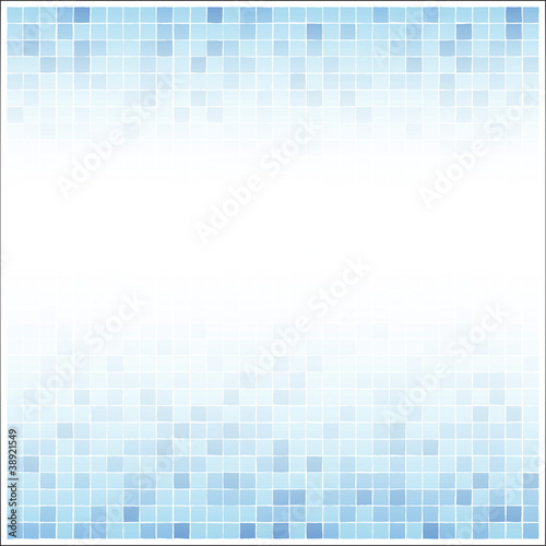 Background of little uneven blue tiles with white center fade