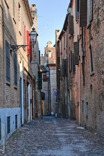 Alleyway. Ferrara. Emilia-Romagna. Italy.