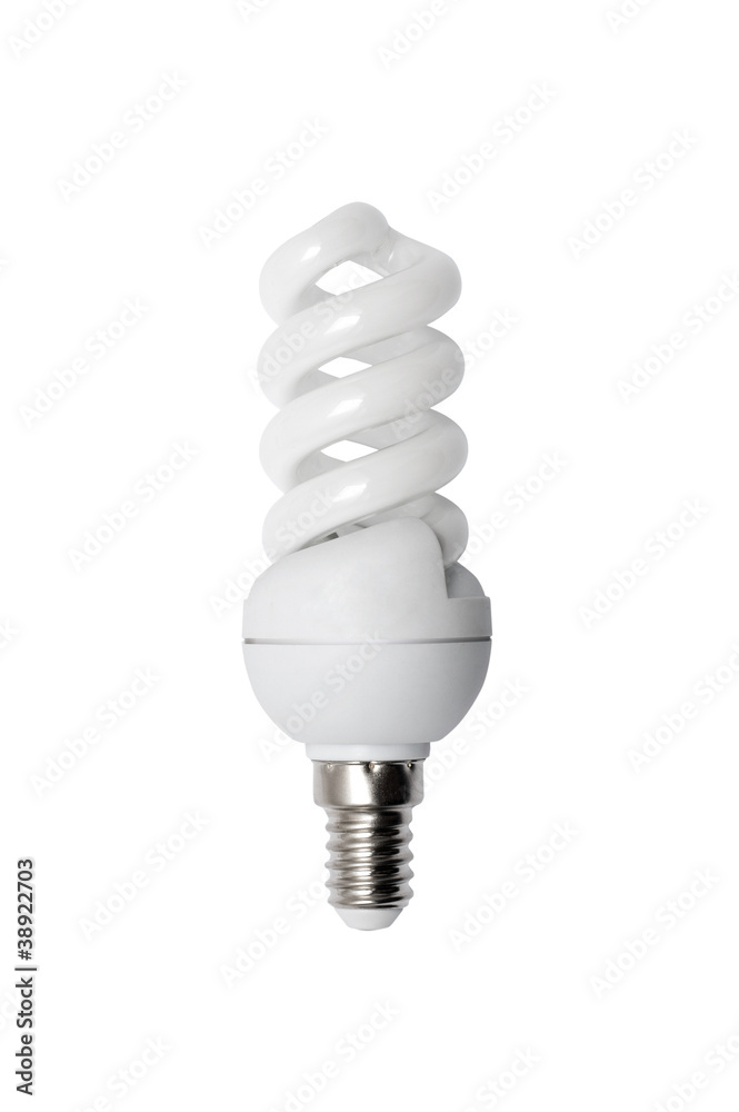 Energy saving bulb. Isolated image. Energy saving bulb. Isolated image.
