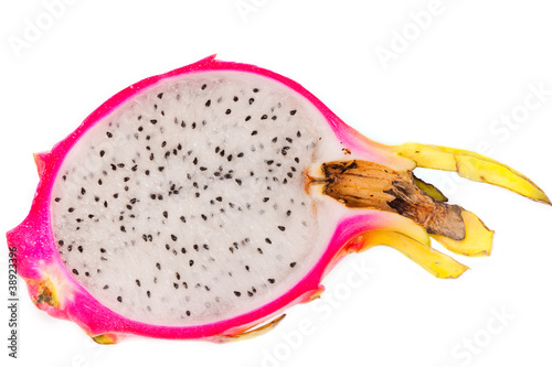 Pitaya slice isolated