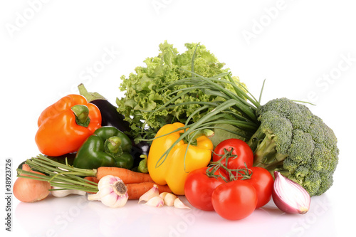 vegetables isolated on white