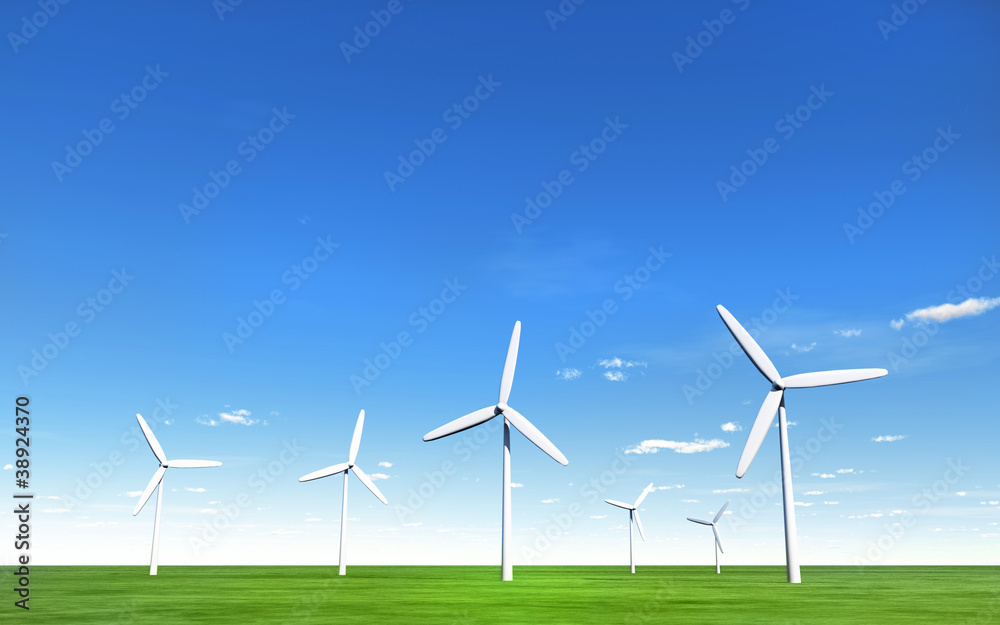 Fototapeta premium Group of Windmills