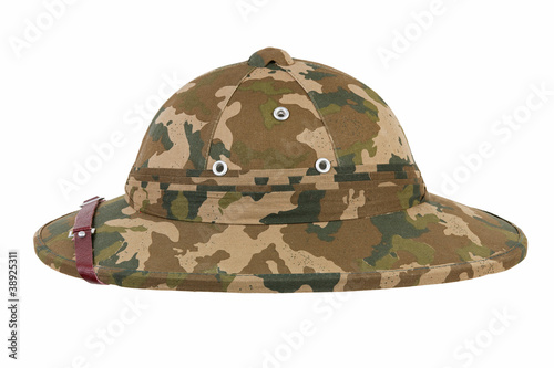 Khaki pith helmet