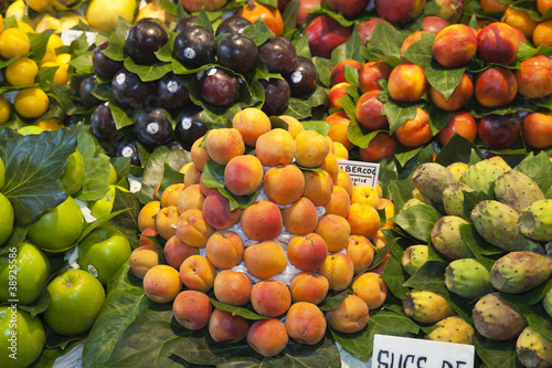 Colorful exotic fresh fruits