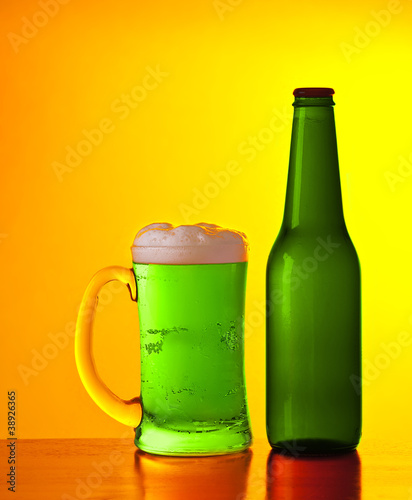 Green Irish beer