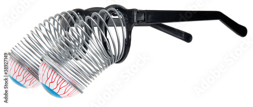 Funny glasses isolated on white