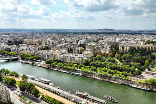 Paris cityscape with Seine river