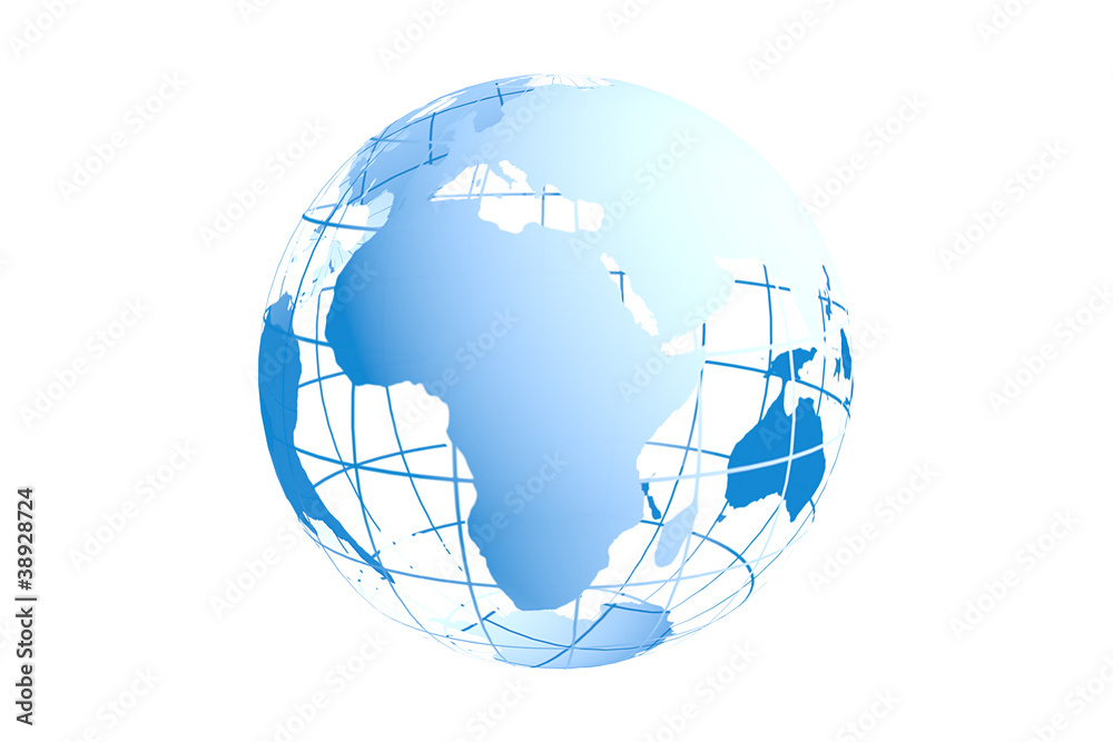 3D Globus blue 3D Globus blue
