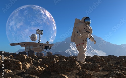 Astronaut and moonwalker #38929747