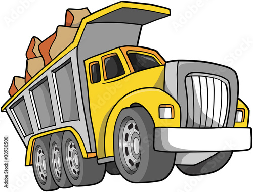 Vector Illustration of a Dump Truck