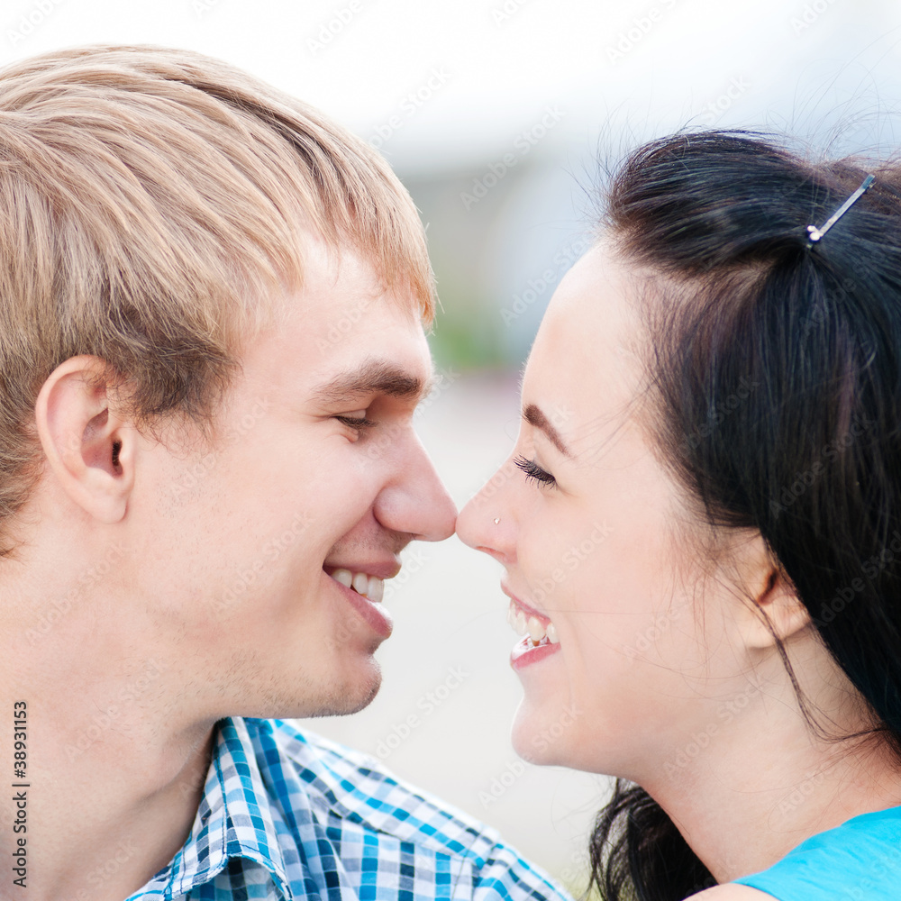 Portrait of a beautiful young happy smiling couple Portrait of a beautiful young happy smiling couple