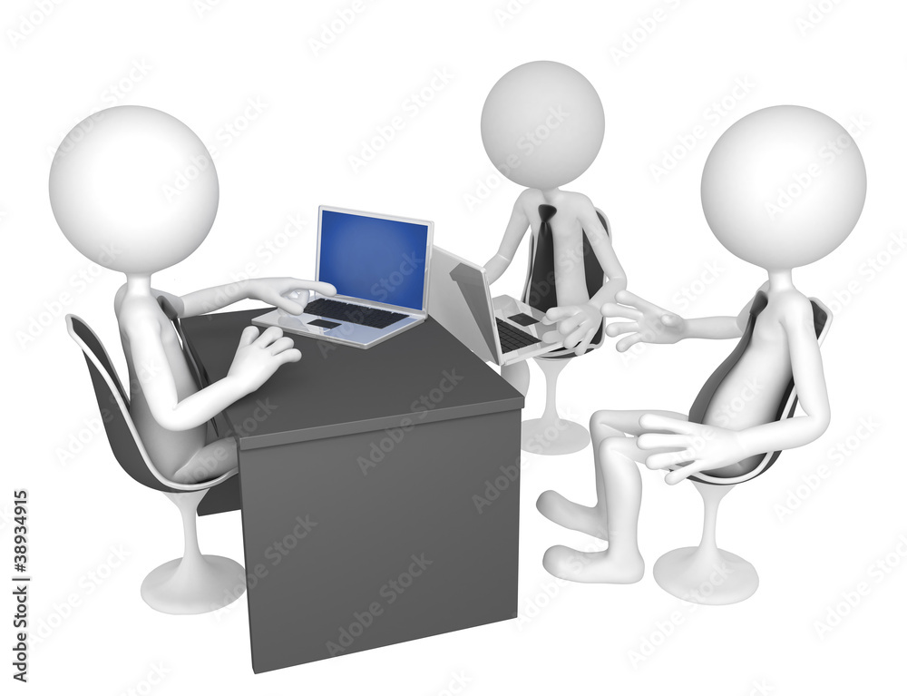 Businesspeople gathered around a table for a meeting Businesspeople gathered around a table for a meeting