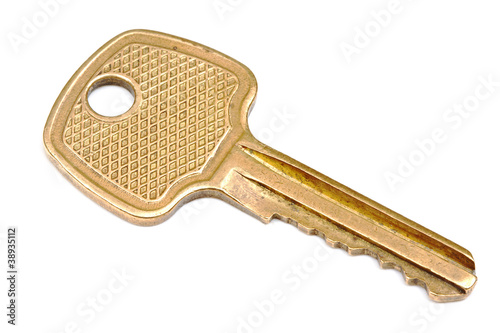 Yellow metallic key