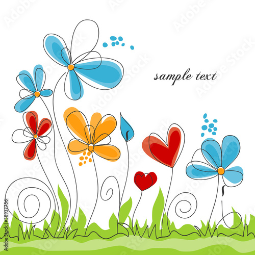Spring floral colorful background #38937756