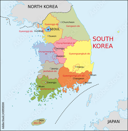 Südkorea, Verwaltung, Provinzen