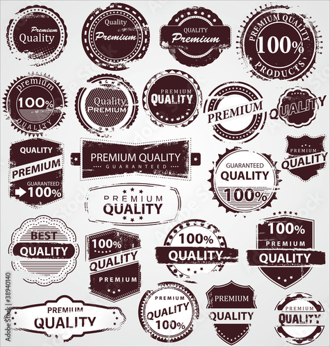 Grunge vintage quality labels