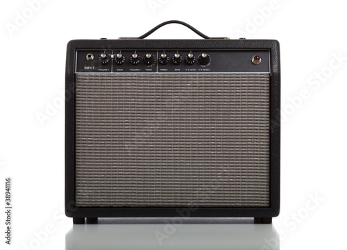 Guitar Amplifier or Speaker on white background