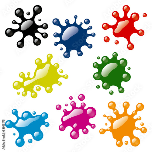 Set of Color Blots