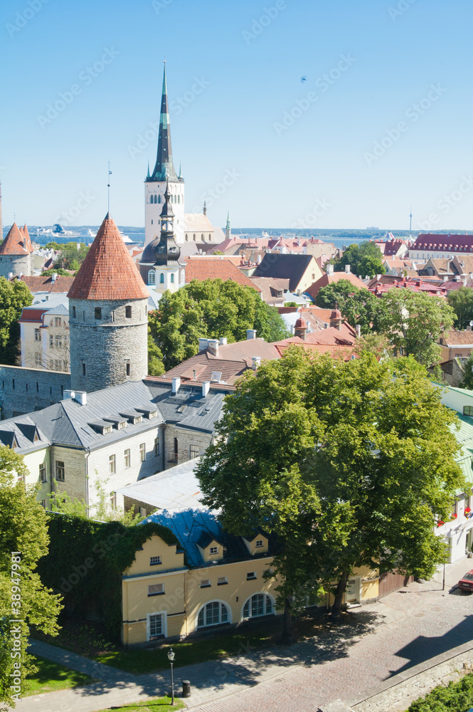 View over the Old Town of Tallinn, Estonia