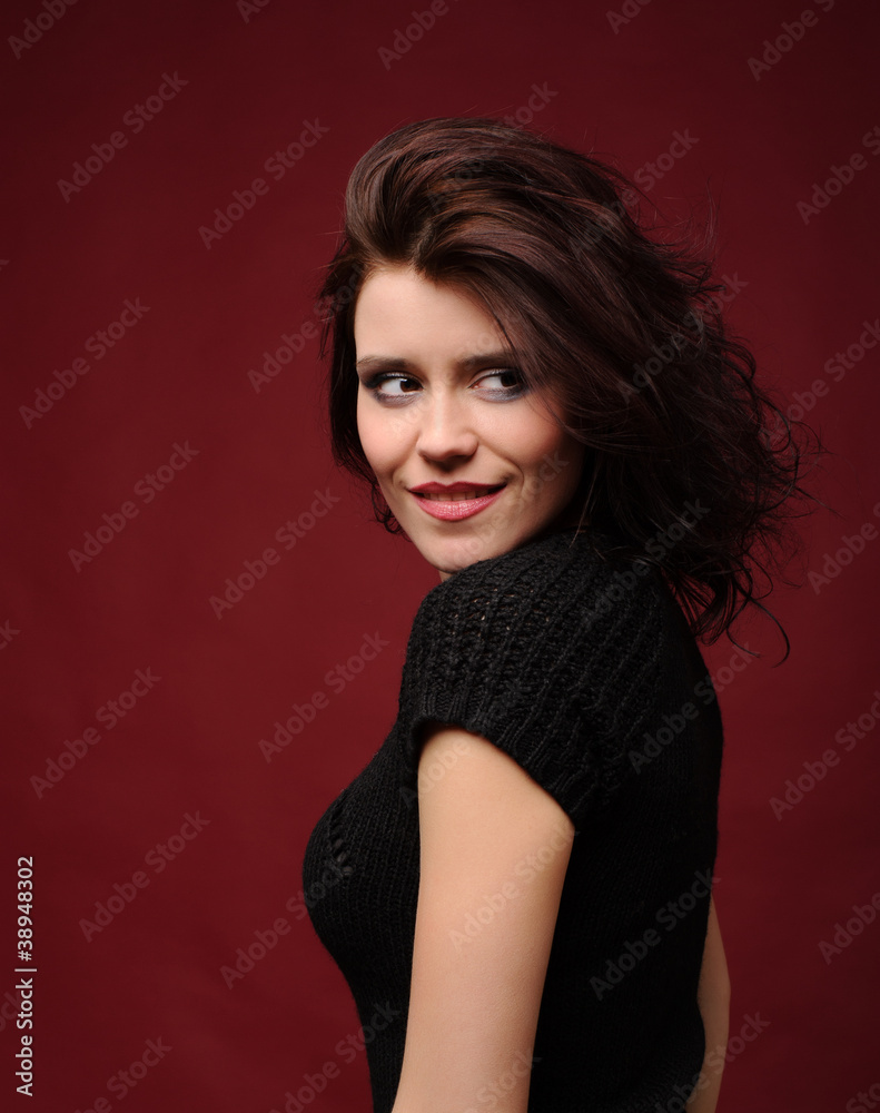 Fototapeta premium Portrait young beautiful woman