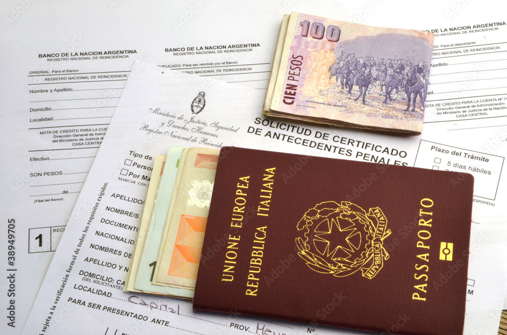 Naklejka premium Emigrate Emigrar Emigrare