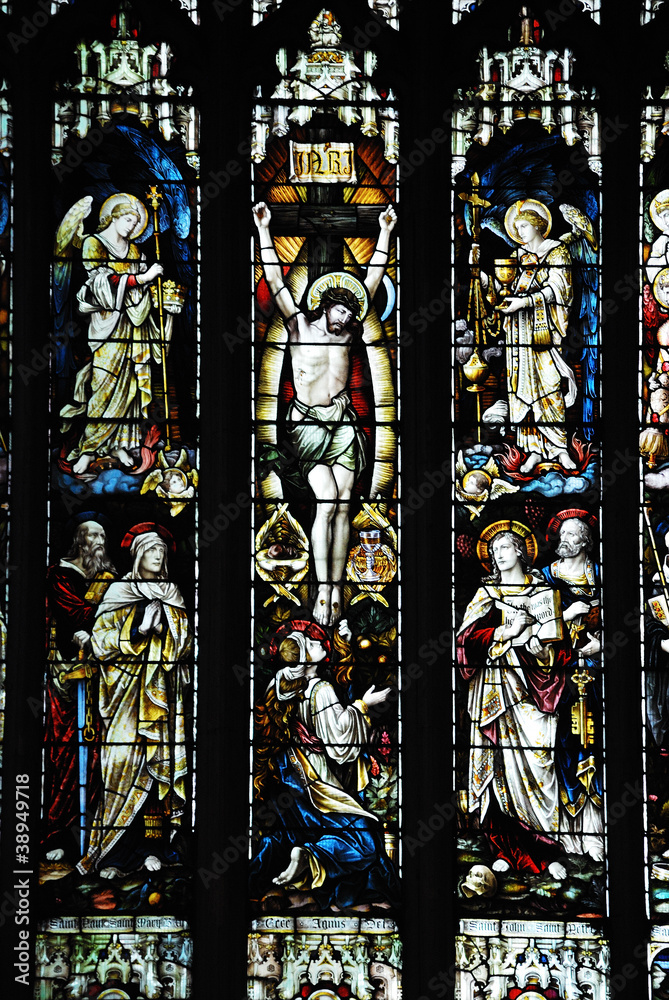 stained glass windows in church