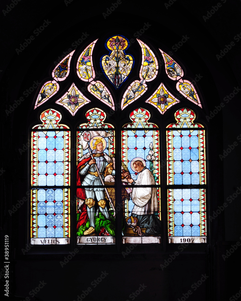 stained glass windows in church