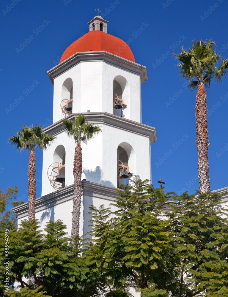 Mission San Juan Capistrano Basilica Steeple Church California