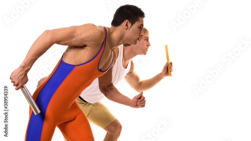 Athletes Racing Relay