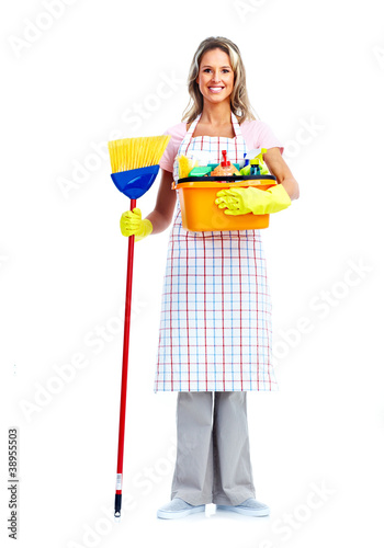 Housewife cleaner woman.