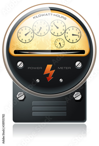 Electricity hydro power counter vector