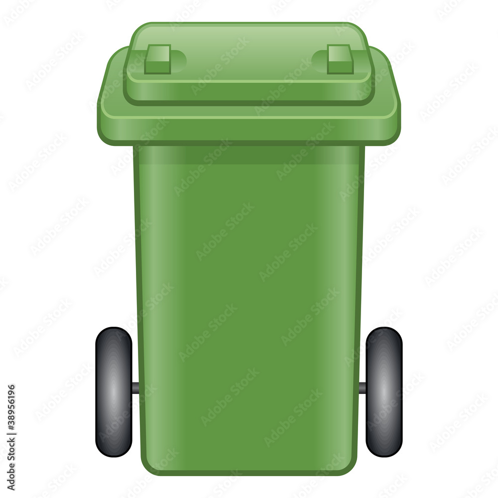Grüne Tonne Stock-Vektorgrafik | Adobe Stock