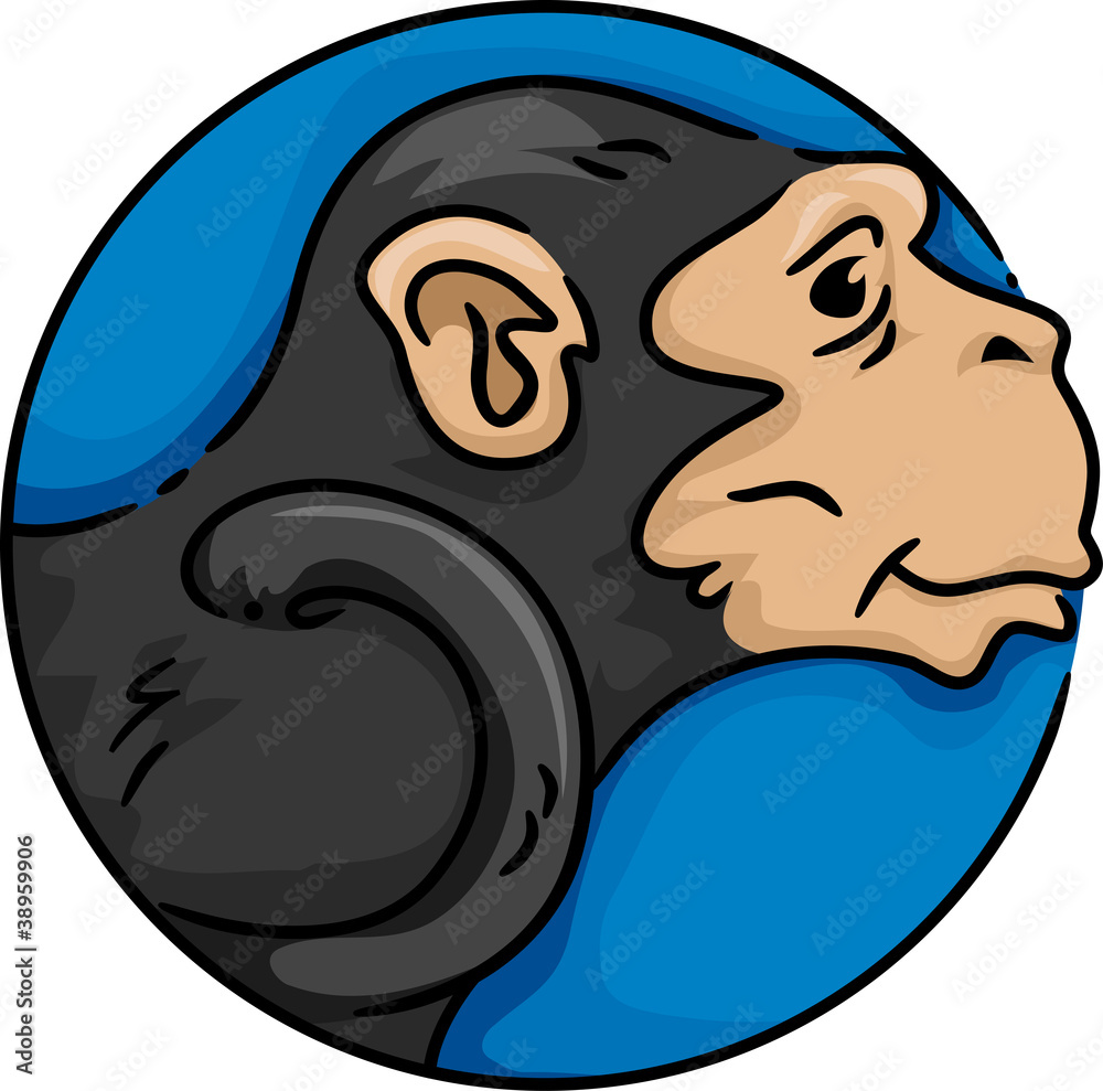 Fototapeta premium Monkey Icon