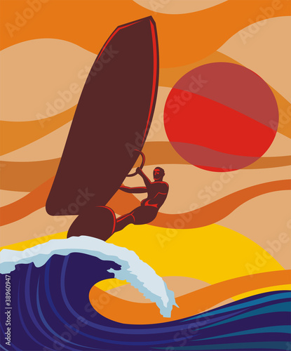 on the wave - windsurfing