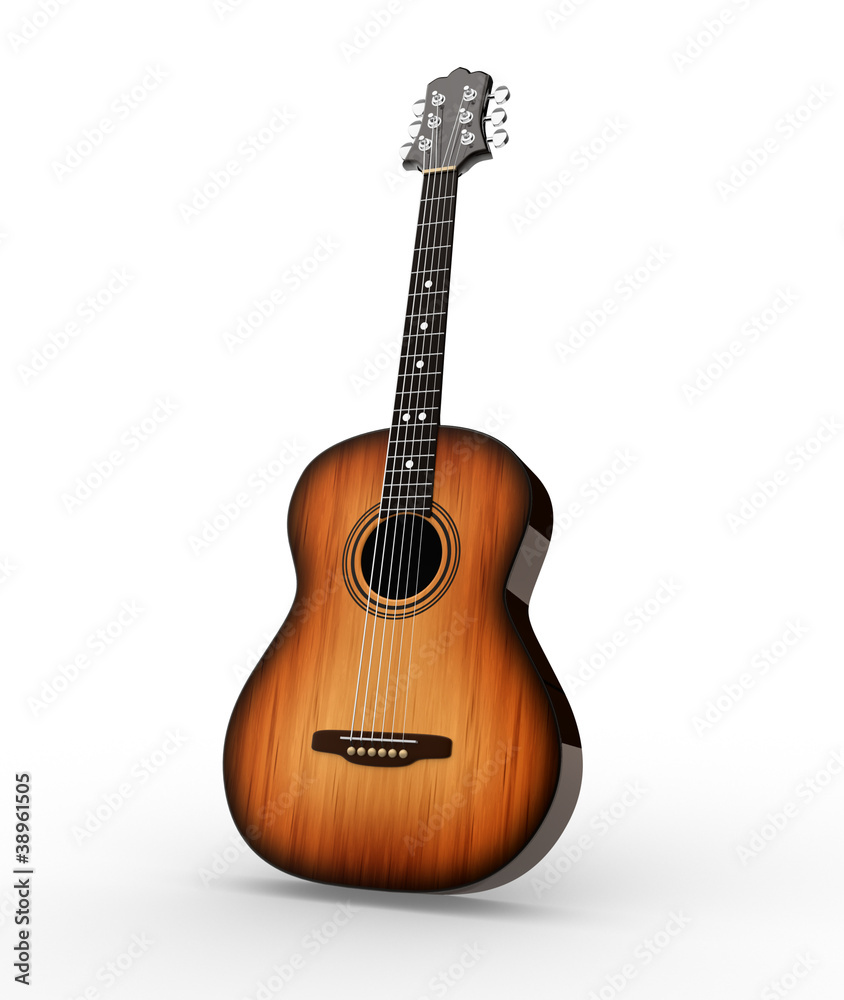 Acoustic guitar - obrazy, fototapety, plakaty 