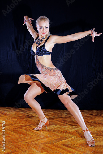 woman dancer in ballroom