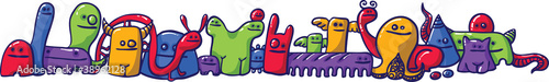 Pop creatures border